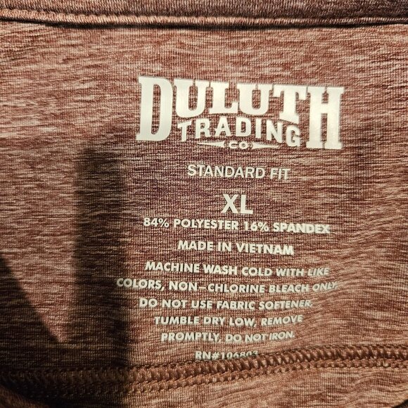 Duluth Trading Co Mens XL Polo Shirt Brown Heather Moisture Wicking golf office - Picture 11 of 13